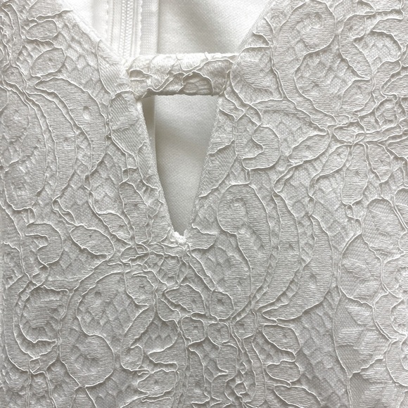 Francesca’s white sleevless pleated casual semi formal dress size medium - Picture 5 of 9